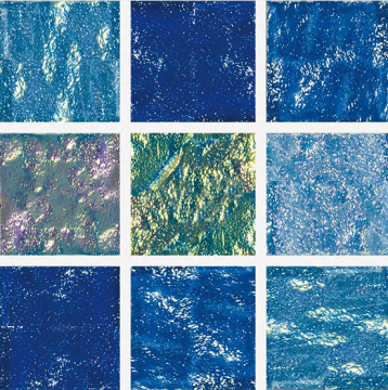 Aquabella Aurora Borealis Mystic 2x2 Glass Tile
